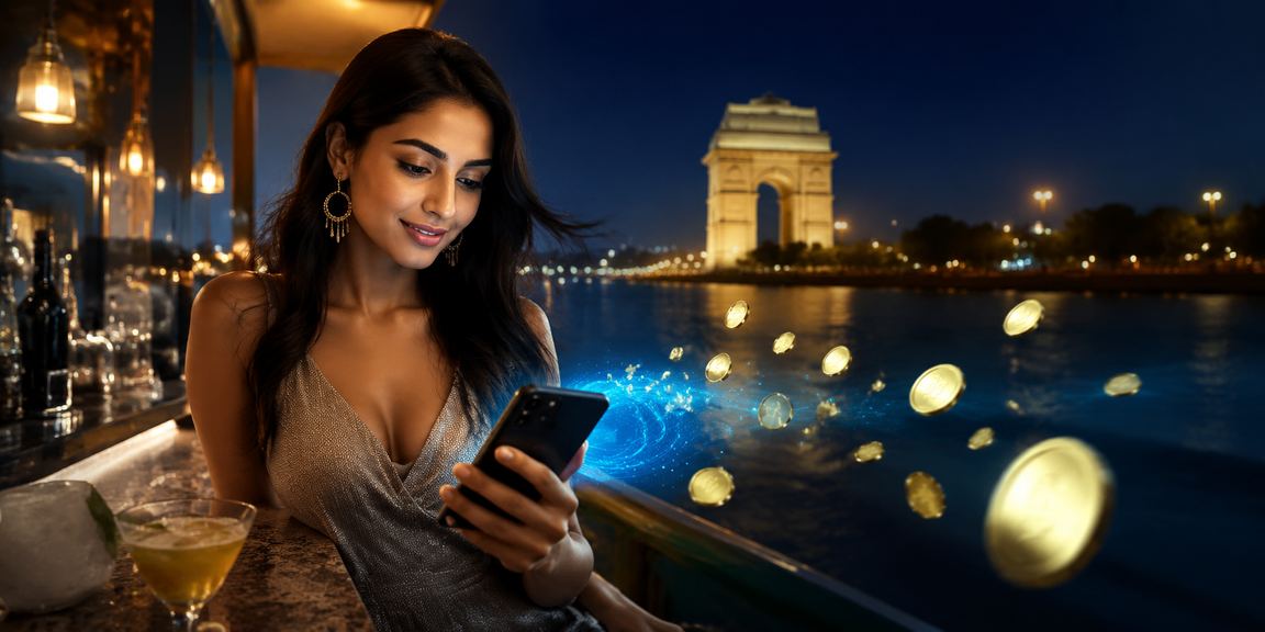 Mobile payment usage in Delhi India Gate area
